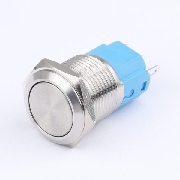 16MM Lampless Metal Pushbutton Switch Waterproof Pushbutton Self-Locking Self-Repeating High Head Flat Head