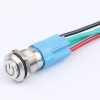 12MM Metal Pushbutton Switch with LED Power Symbol Waterproof Latching Momentary Socket Pushbutton with wire socket