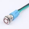 12MM Metal Pushbutton Switch with LED Halo Ring Waterproof Latching Momentary Socket Pushbutton with wire socket