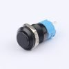 12MM Aluminium alloy Black Metal Pushbutton Switch Without Lamp Pushbutton Waterproof Latching Momentary Action