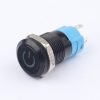12MM Aluminium alloy Black Metal Pushbutton Switch with LED Halo Waterproof Latching Momentary Pushbutton
