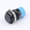 12MM Aluminium alloy Black Metal Pushbutton Switch with LED Halo Waterproof Latching Momentary Pushbutton