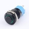 12MM  Aluminium alloy Black Metal Pushbutton Switch with LED Halo Ring Waterproof Latching Momentary Pushbutton