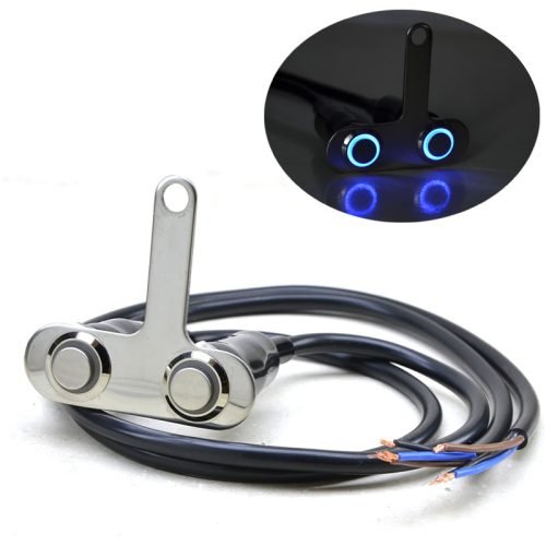 D type Long T Double Hole Motorcycle Pushbutton Switch 16MM Voltage 12-24V Motorcycle Modified Pushbutton Keypad