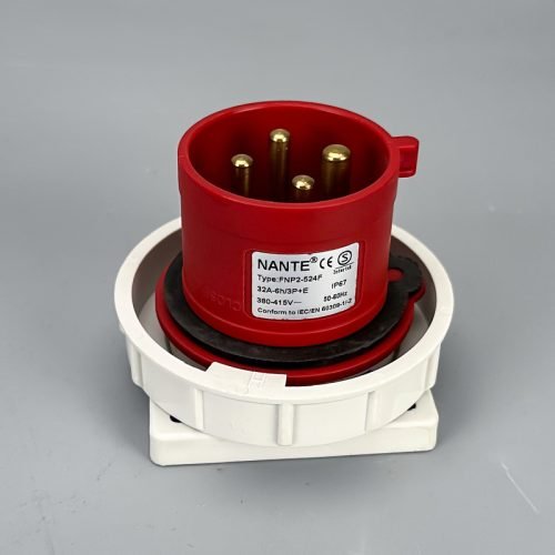 Flanged Plug 4P16A/4P32A IP67 Industrial Waterproof Concealed Plug FNP2-514F/FNP2-524F