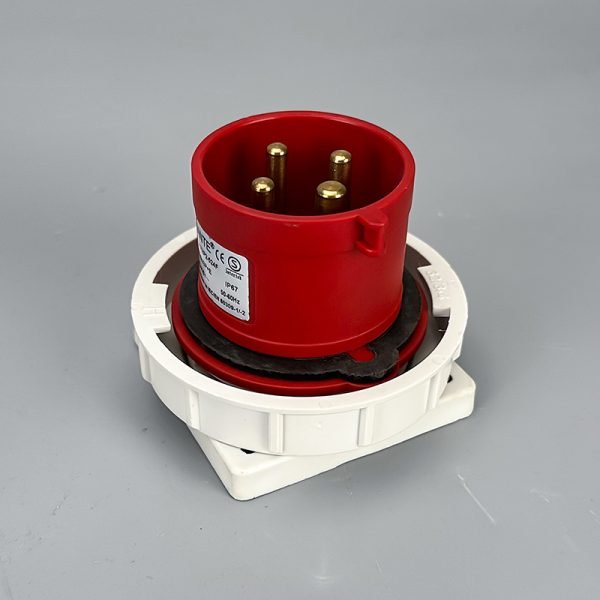 Flanged Plug 4P16A/4P32A IP67 Industrial Waterproof Concealed Plug FNP2-514F/FNP2-524F